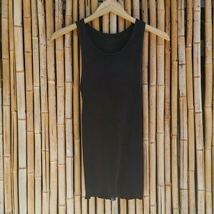 FRUIT OF THE LOOM Black Slim Fit Tank Top Medium